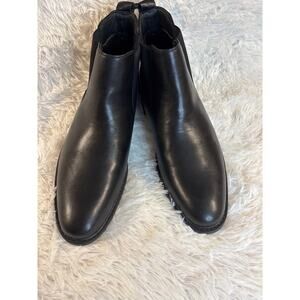 Roknemo Men’s Black Chelsea Boots 
Classic PU Slip On, Size 13